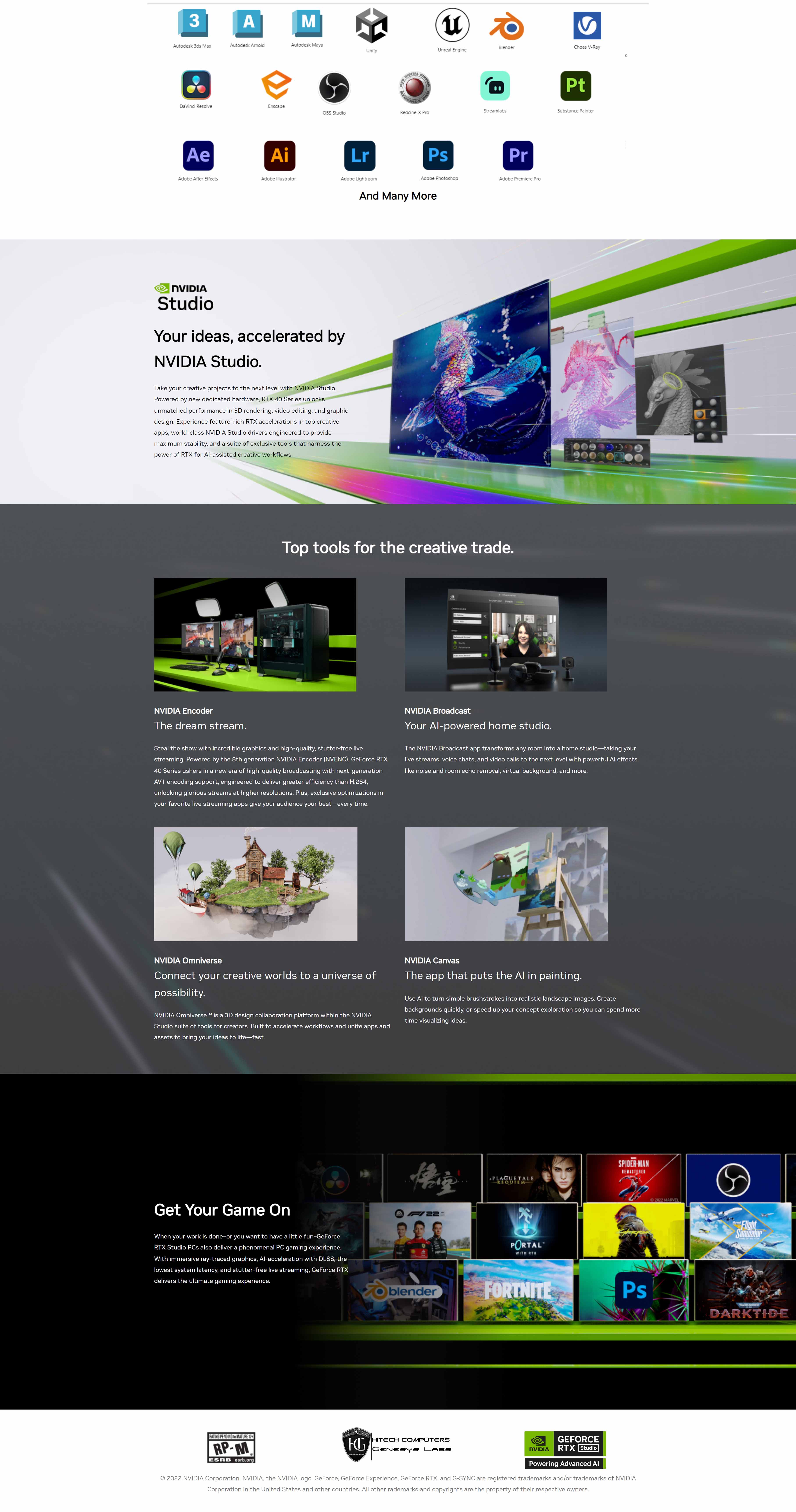 Nvidia Landing Creator