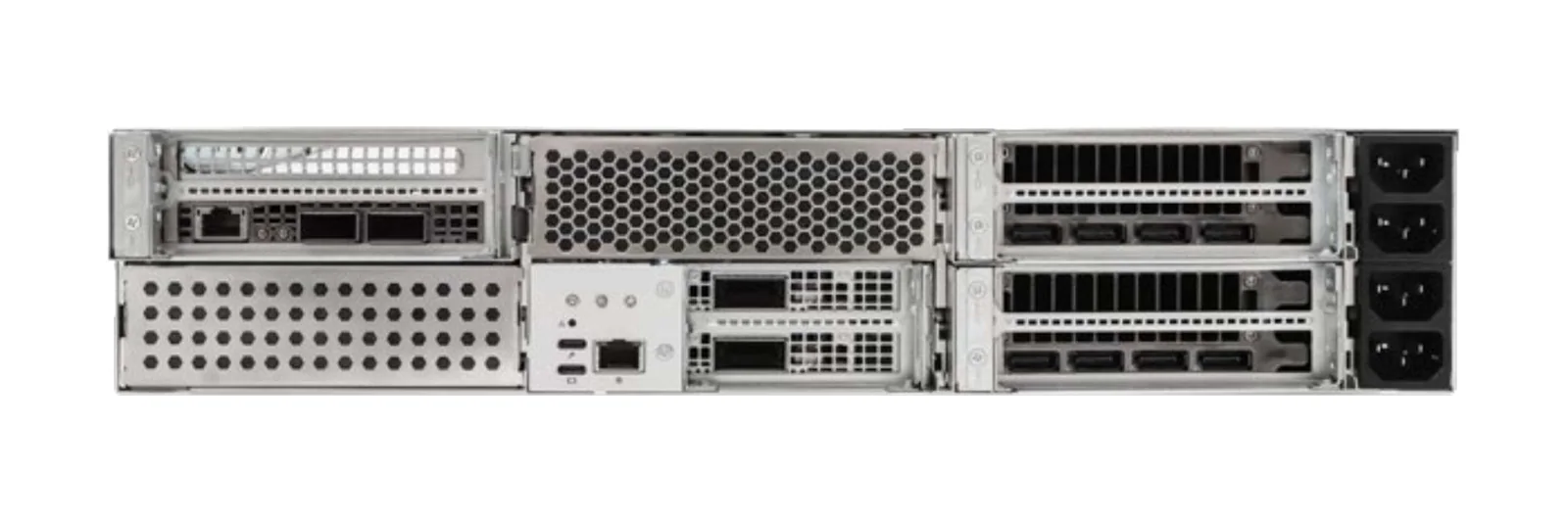 GL-M2U-VERA rack server, rear view