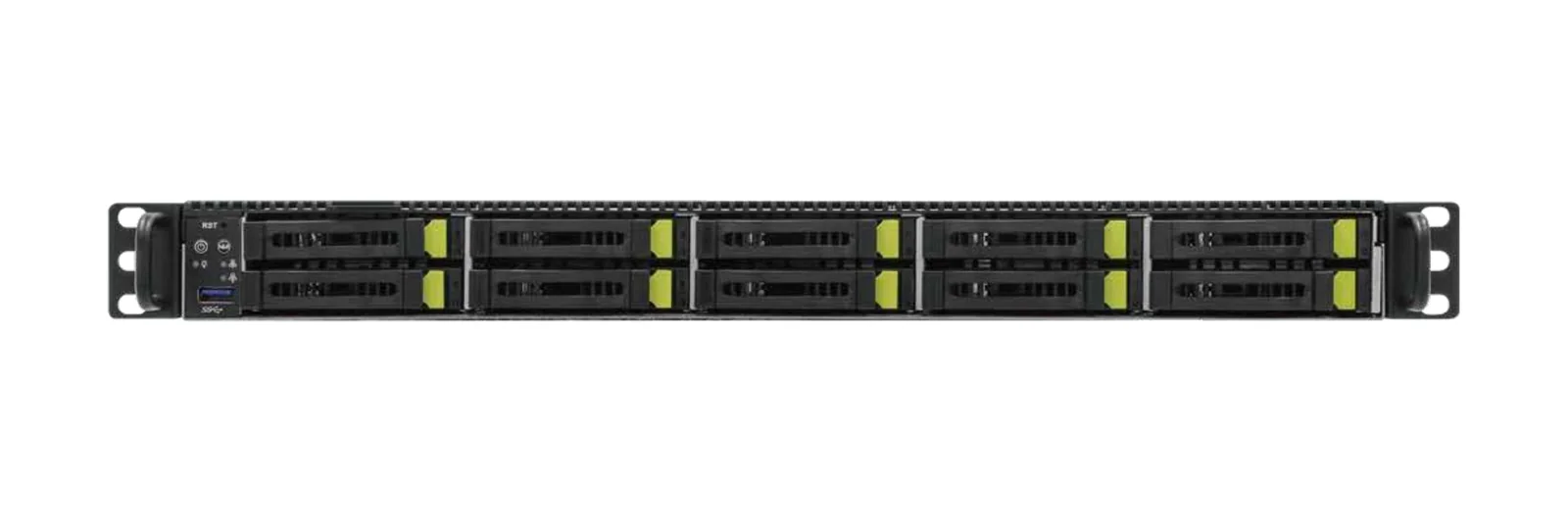 GL-S1U-10F rack server, front view
