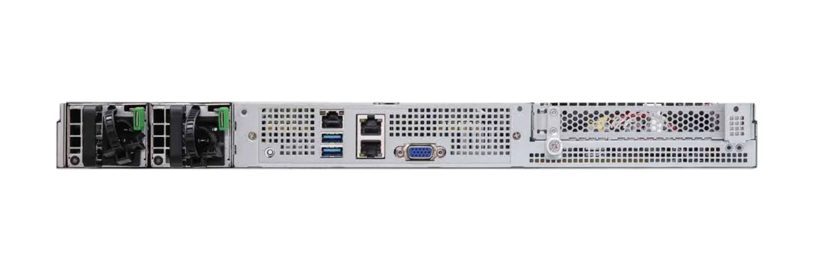 GL-S1U-4H4F rack server, rear view