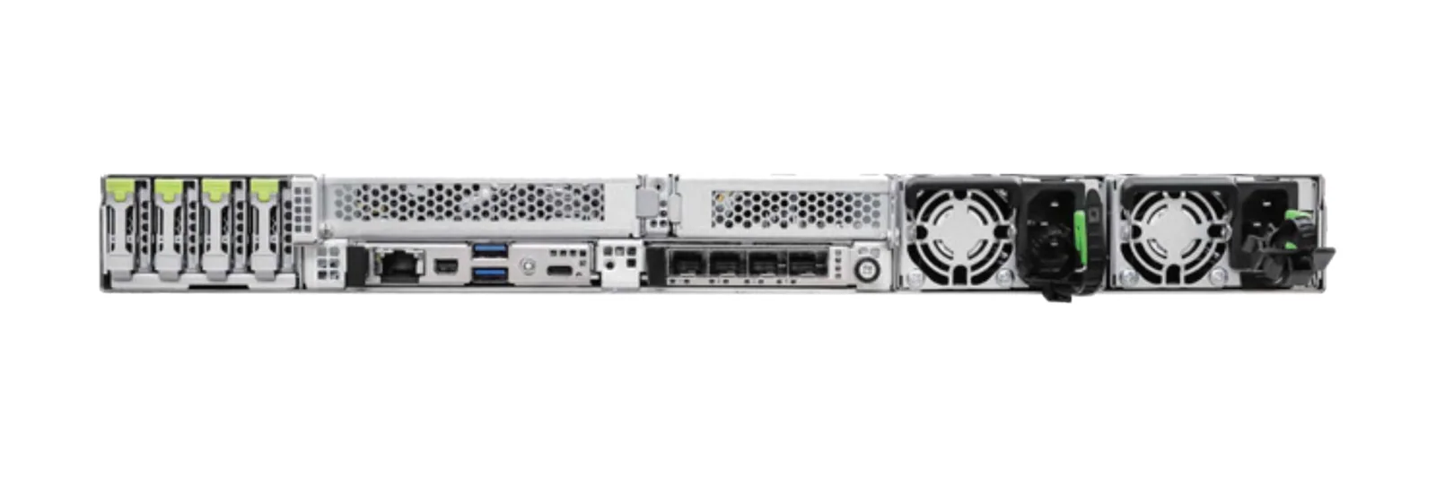 GL-S1U-8F rack server, rear view