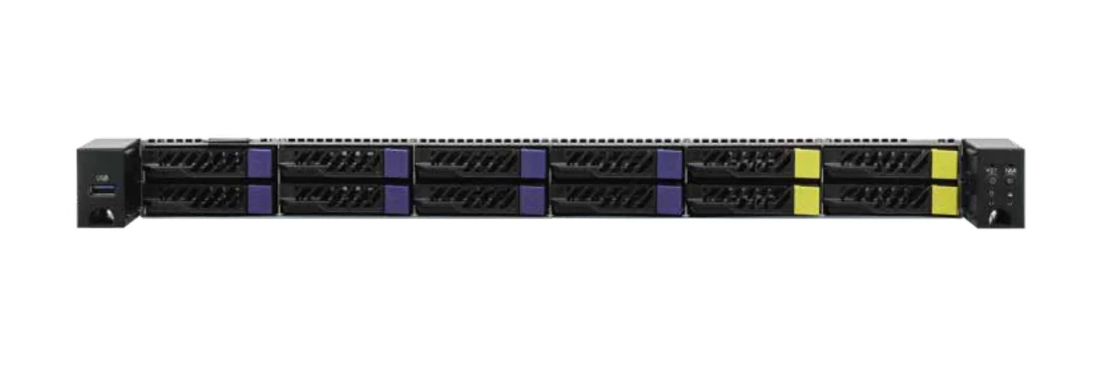 GL-S1U-8S4F rack server, front view
