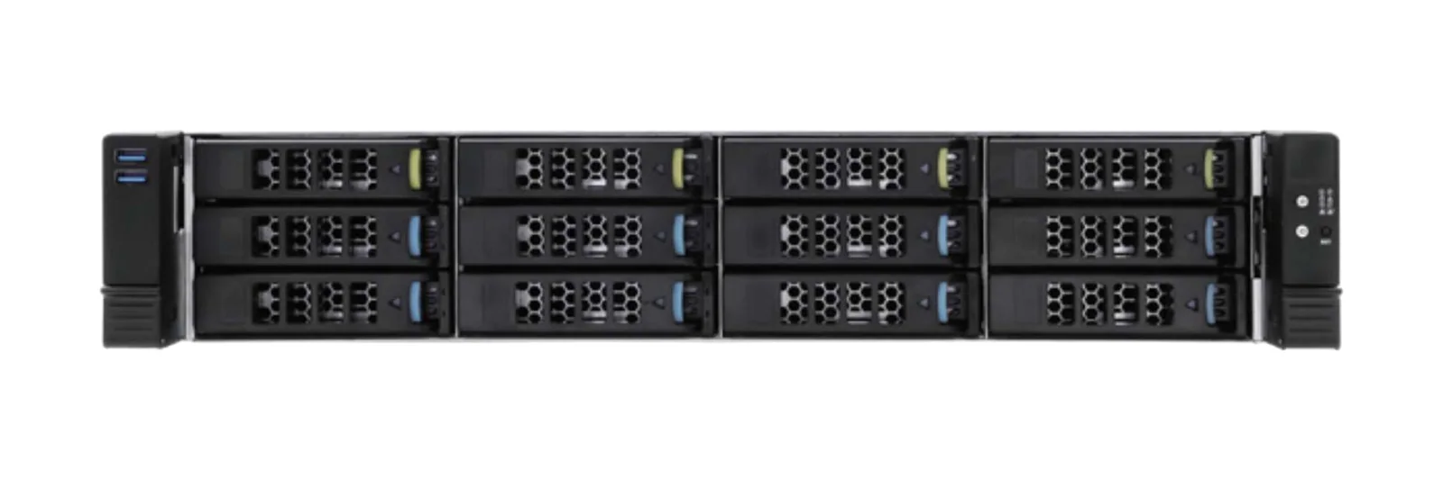 GL-S2U-12H4F rack server, front view