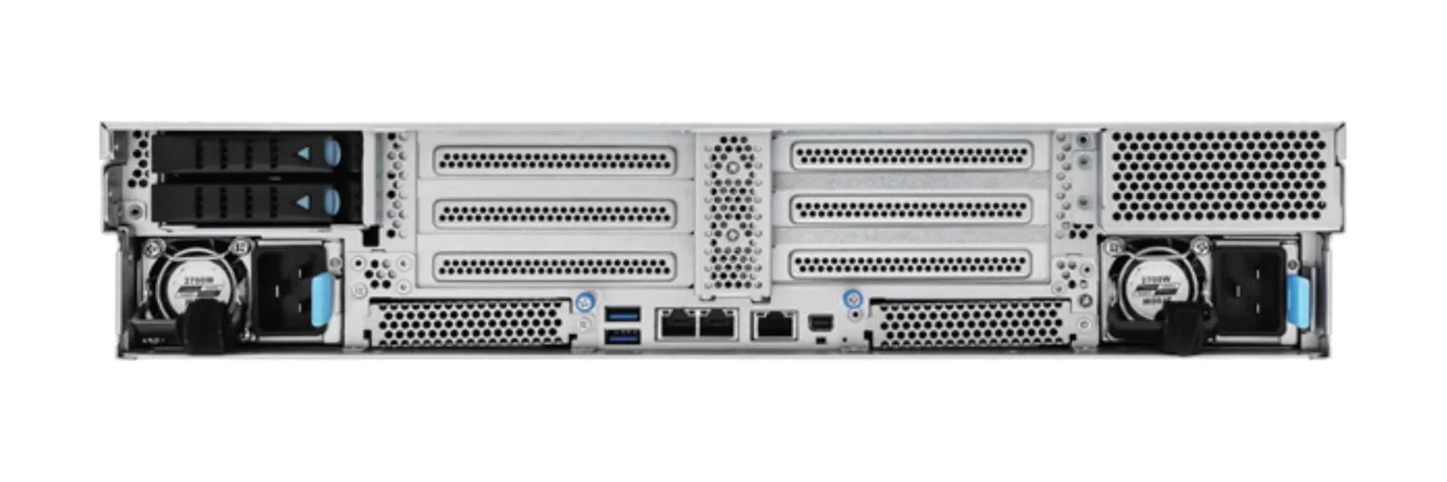 GL-S2U-12H4F rack server, rear view