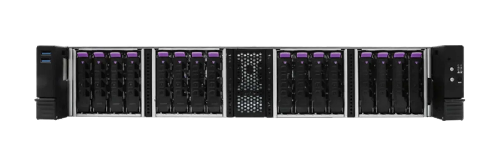 GL-S2U-16F rack server, front view