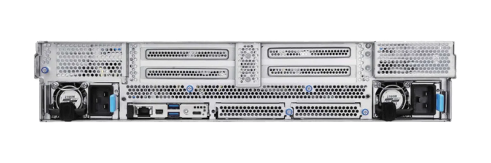 GL-S2U-16F rack server, rear view
