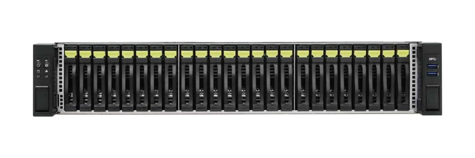 GL-S2U-24F rack server, front view