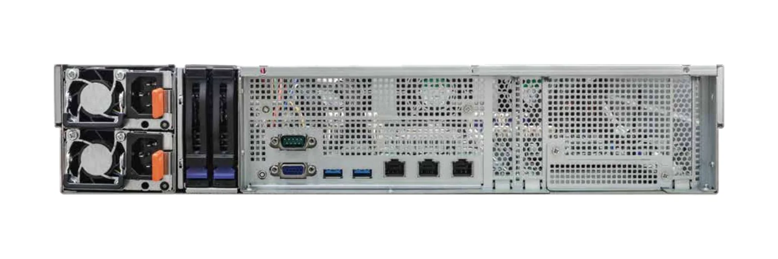 GL-S2U-24F2S rack server, rear view